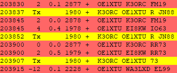 QSO OE1XTU EI8KW