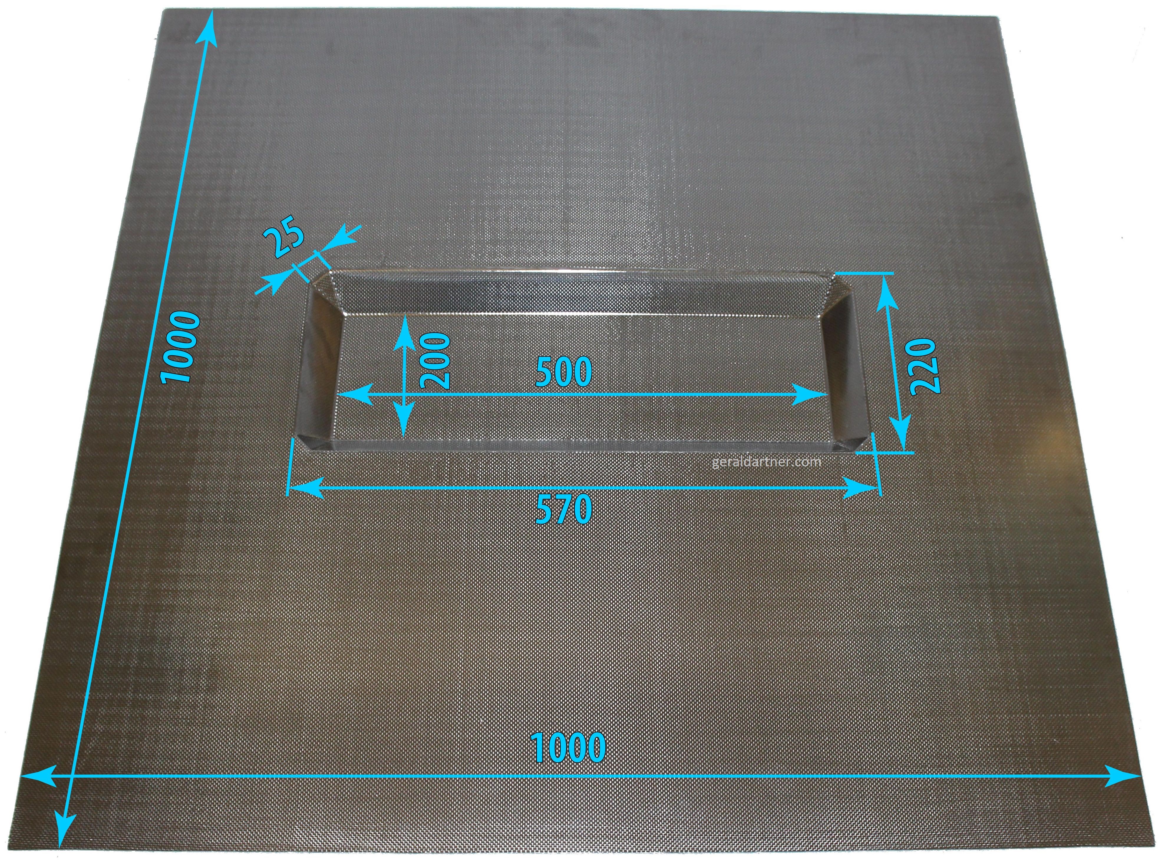 Dimensions of an Automotive CFRP Antenna Cavity Prototype